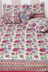 20s Cotton Cushion Cover in Block Print with Piping